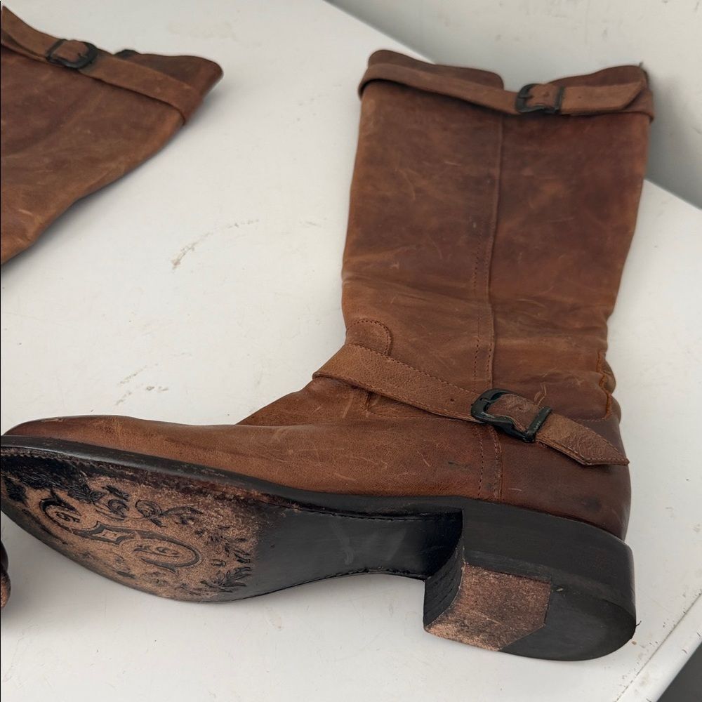 Sonora Melinda Boots - Leather Square Toe as 8.5 - Picture 2 of 5